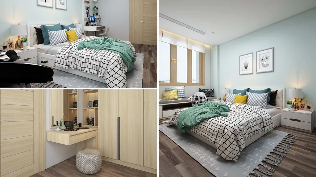 Thiết kế nội thất cho phòng ngủ nhà phố tại Tân Phú kiểu Bắc Âu