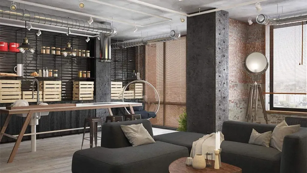 Ý tưởng thiết kế nội thất phong cách công nghiệp cho căn hộ chung cư 90m2