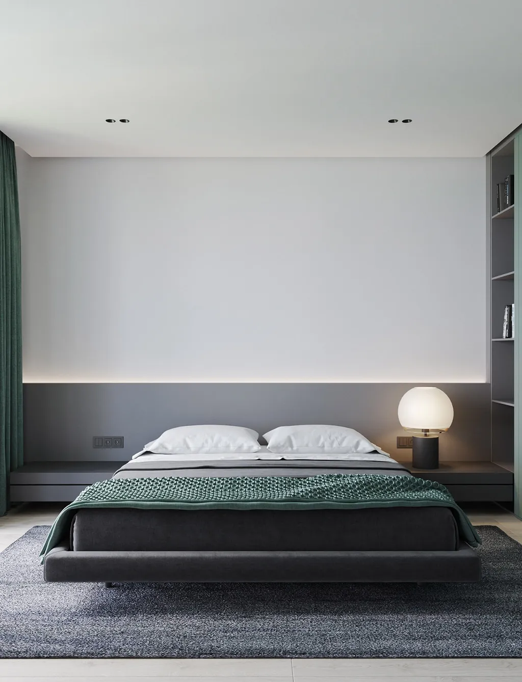 Mẫu thiết kế phòng ngủ tối giản cho căn hộ chung cư 70m2
