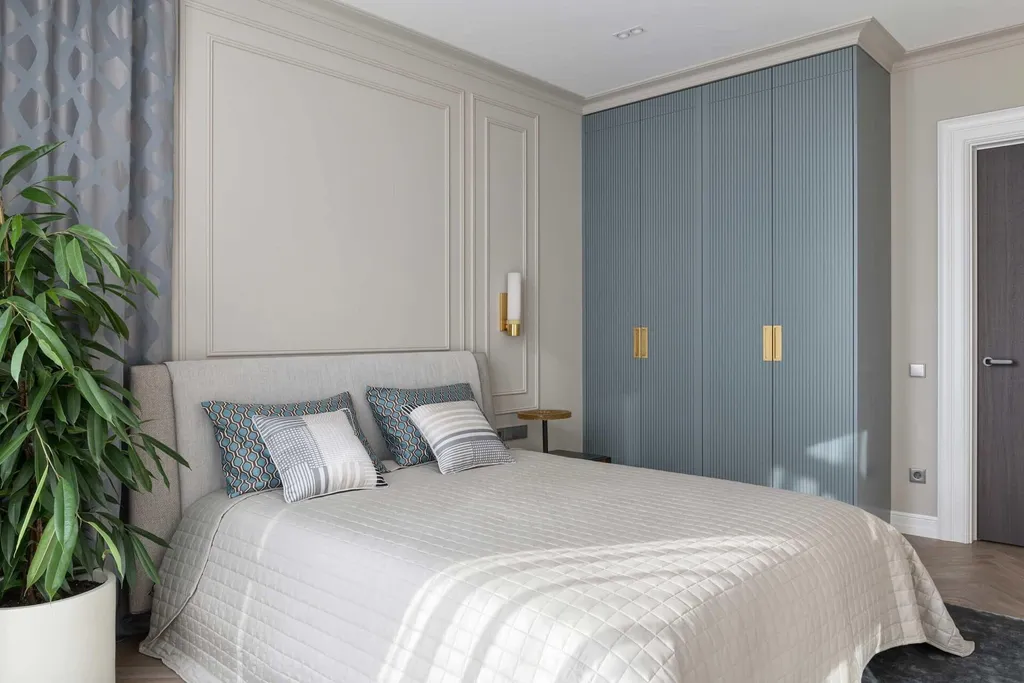 Phào chỉ tường là đặc trưng thường thấy trong phòng ngủ chung cư phong cách Neo Classic