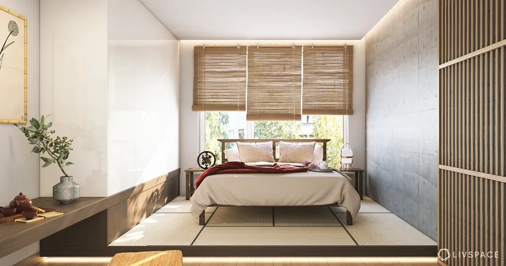 Phòng ngủ phong cách Scandinavian kết hợp cùng Japanese tạo sự ấm áp