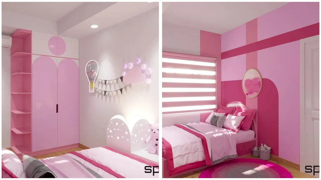 Phòng ngủ trẻ em phong cách color block