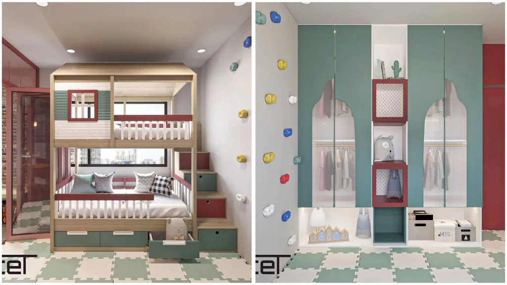 Phòng ngủ trẻ em phong cách Industrial