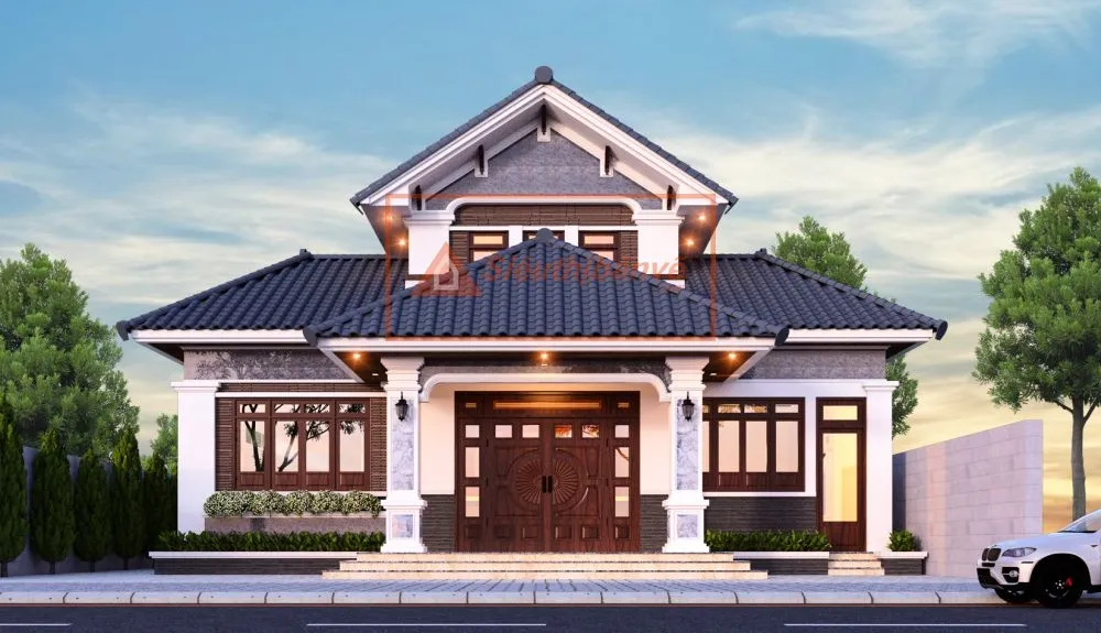 Nhà mái Nhật cấp 4 với 1 tầng gác mái đang là xu hướng thiết kế hiện nay