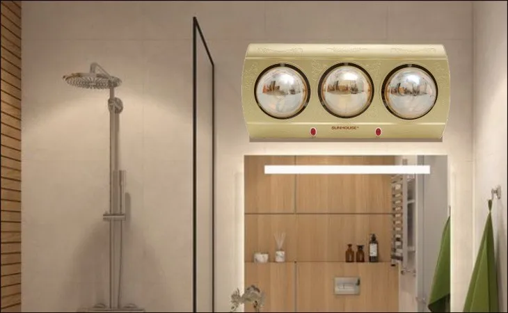Đèn sưởi nhà tắm Sunhouse phù hợp với không gian nhà tắm hiện đại
