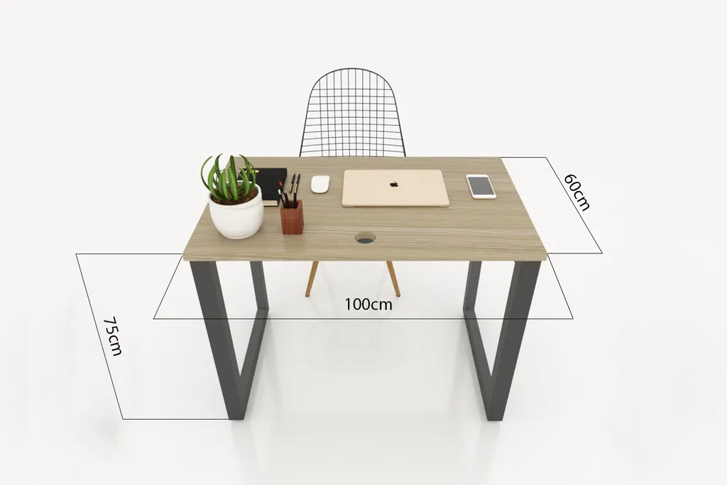 Kích thước phổ biến của bàn làm việc hình chữ nhật