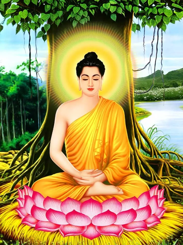 Hình ảnh Đức Phật ngồi trong tư thế "liên hoa tọa"