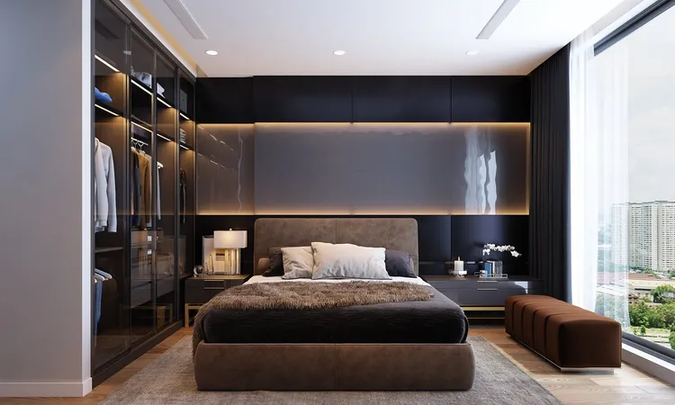 Thiết kế nội thất đơn giản, không cầu kỳ, không rườm rà giúp phòng ngủ đẹp mắt, tinh tế hơn.