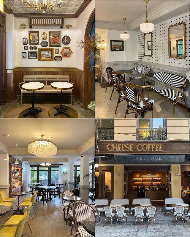Hình ảnh các khu vực bên trong và bên ngoài của cửa hàng Cheese Coffee Hà Nội