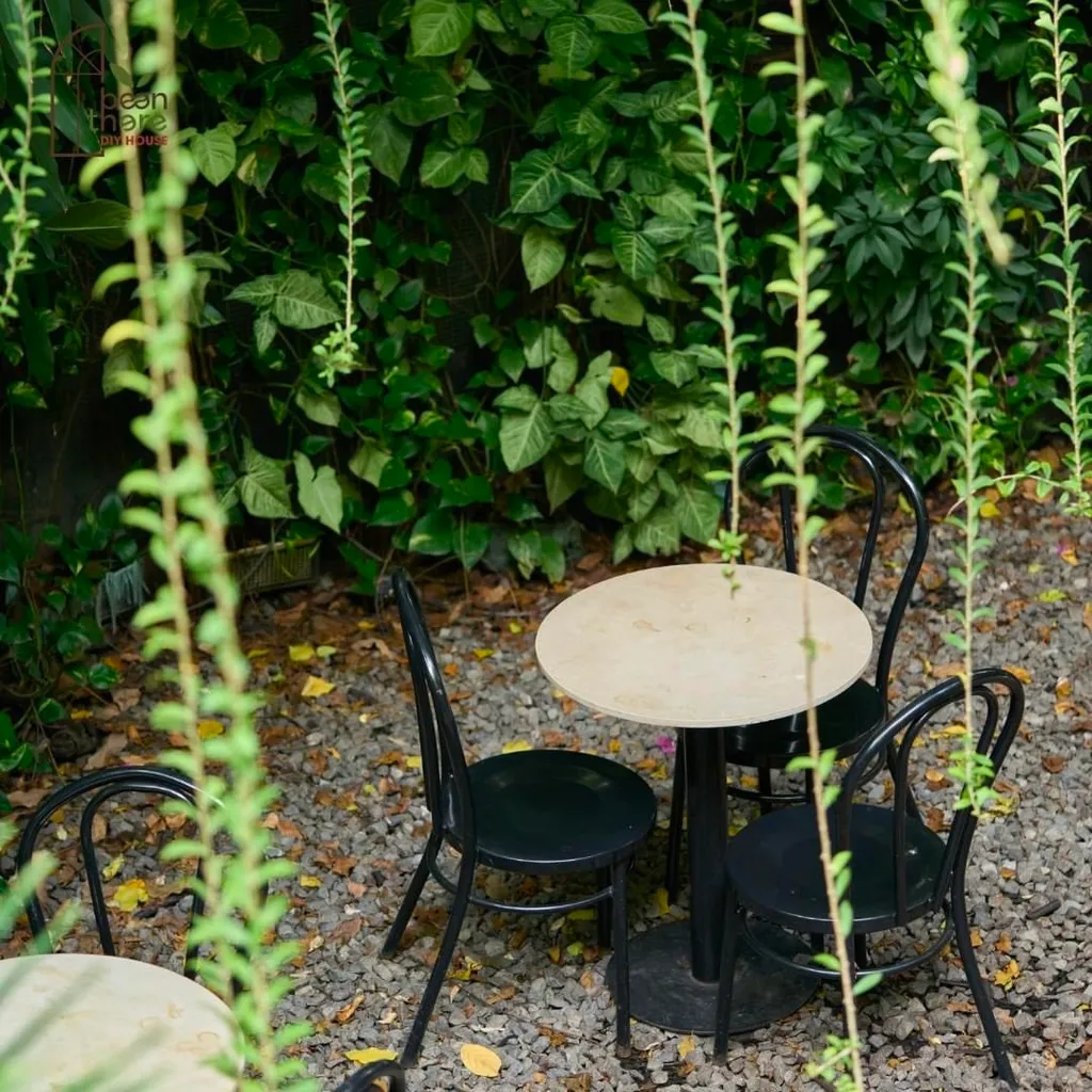 Sắc xanh ngập tràn không gian sân vườn của Beanthere Cafe - DIY House