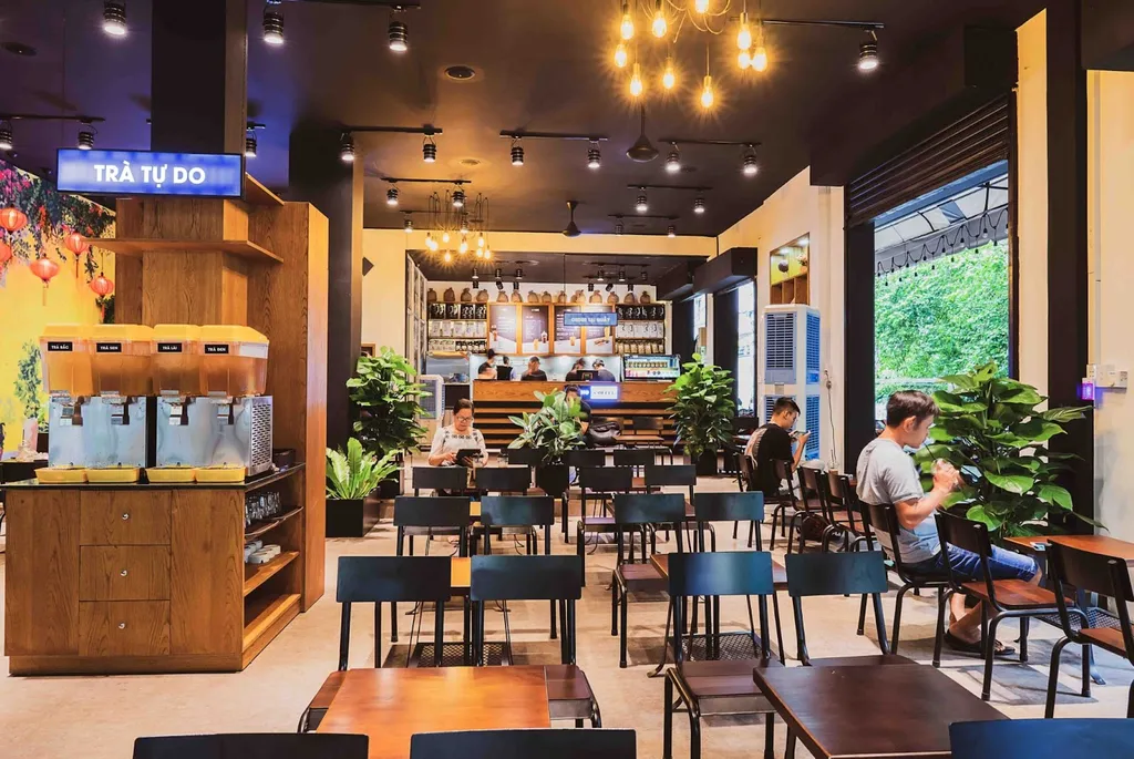 Nội thất của Milano Coffee - một chi nhánh tại Hà Nội