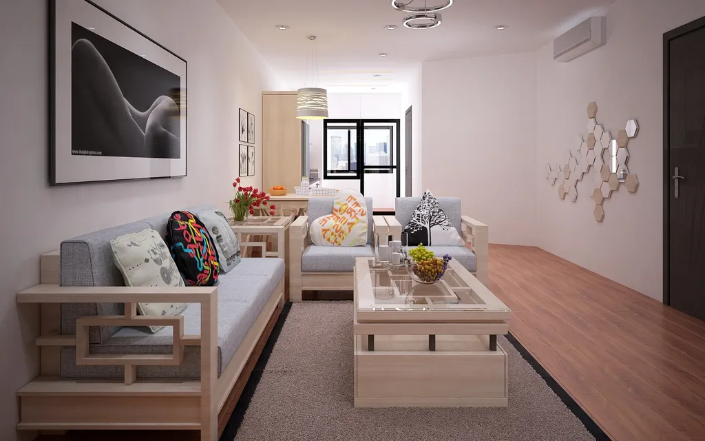 Mẫu thiết kế nội thất chung cư 90m2 3 phòng ngủ phong cách Japandi x Minmalist