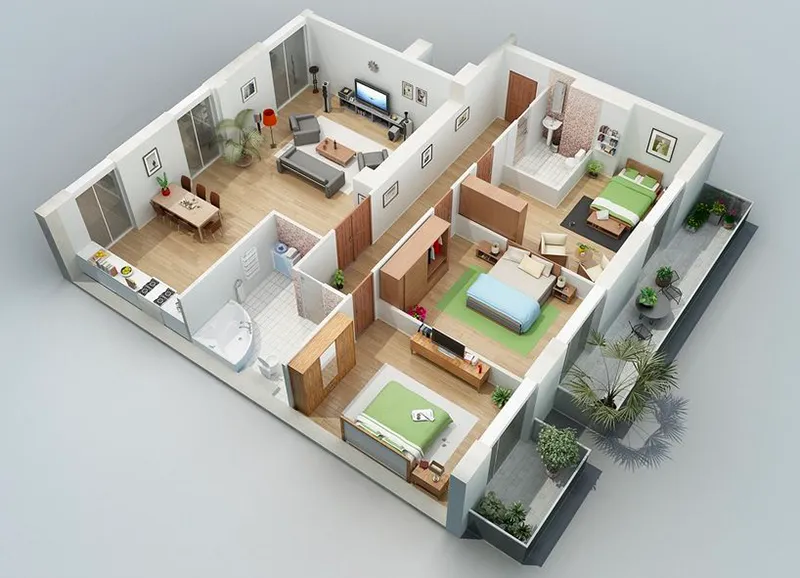 Thiết kế nội thất chung cư trọn gói thông thường sẽ bao gồm nhiều hạng mục từ tư vấn ban đầu đến các bản vẽ 2D, 3D chi tiết
