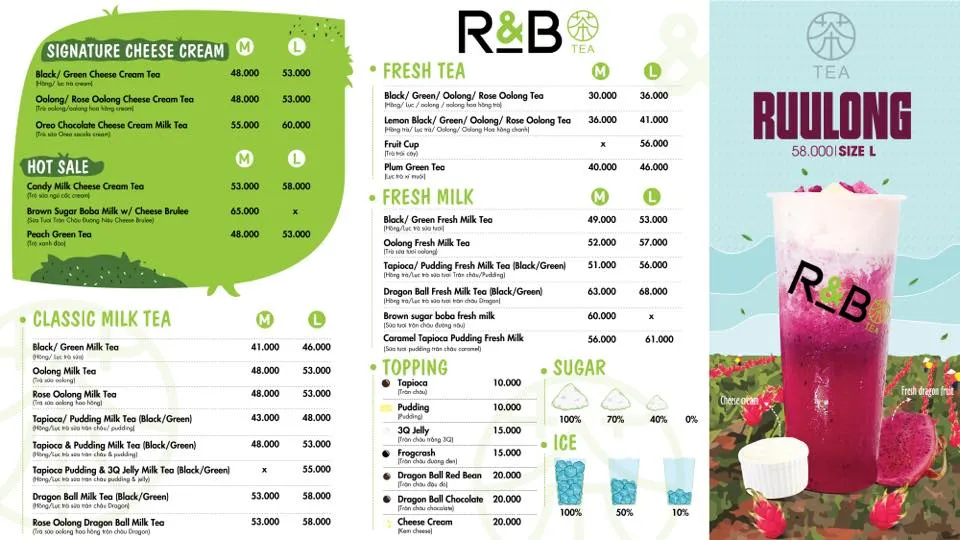 Hình ảnh về menu của R&B Tea