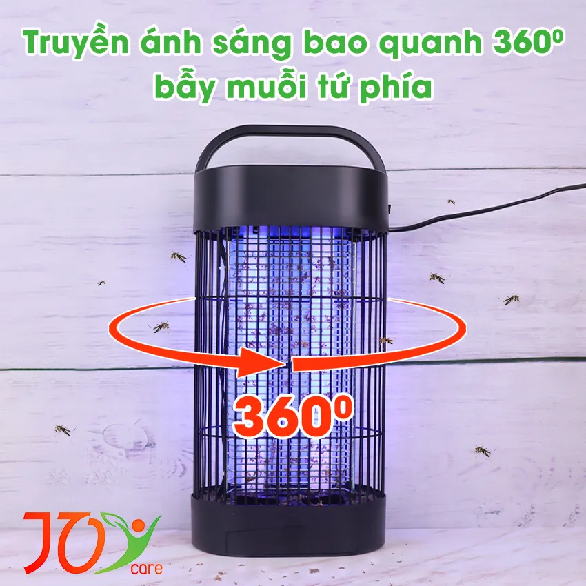 Đèn bắt muỗi UV công suất cao Joycare JB-M6 có thể thu hút muỗi đến 360 độ