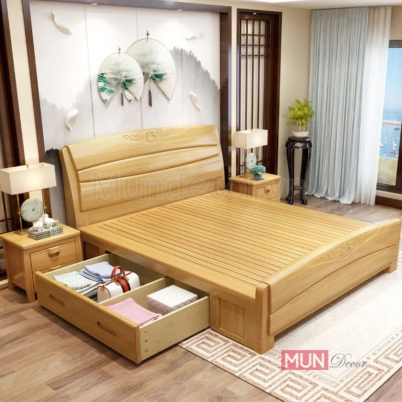 Giường ngủ thông minh gỗ tự nhiên đẹp và có độ bền cao nhưng chi phí thi công rất đắt đỏ