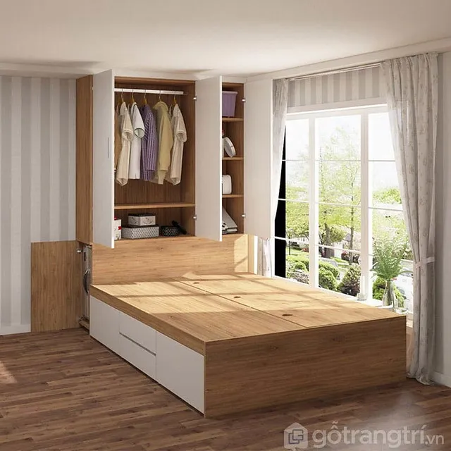 Giường ngủ thông minh kết hợp tủ quần áo