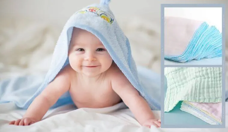 Khăn tắm S’Baby có khả năng thấm hút tốt để làm khô da bé nhanh chóng mà không gây kích ứng hay cảm giác khó chịu