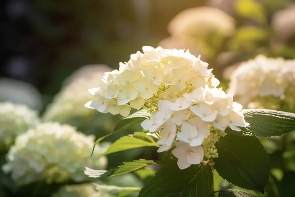 Phần lớn các bông hoa cẩm tú cầu thường có màu trắng