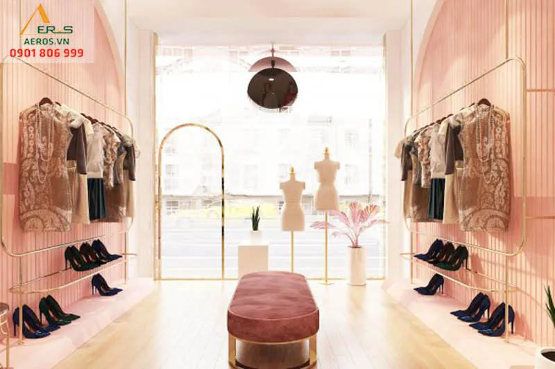 Cách thiết kế nội thất shop thời trang với diện tích nhỏ (Nguồn: Aeros.vn)