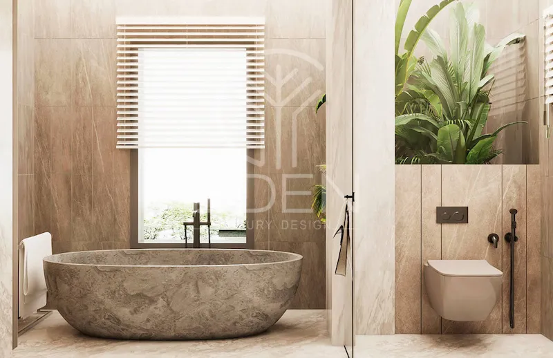  Phong cách nhà vệ sinh tối giản với bồn tắm thư giãn