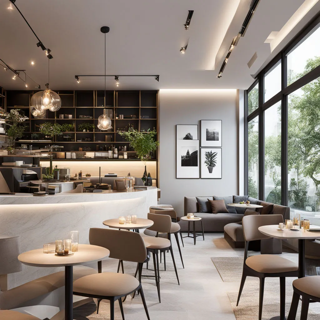 Thiết kế quán cà phê sở hữu phong cách hiện đại