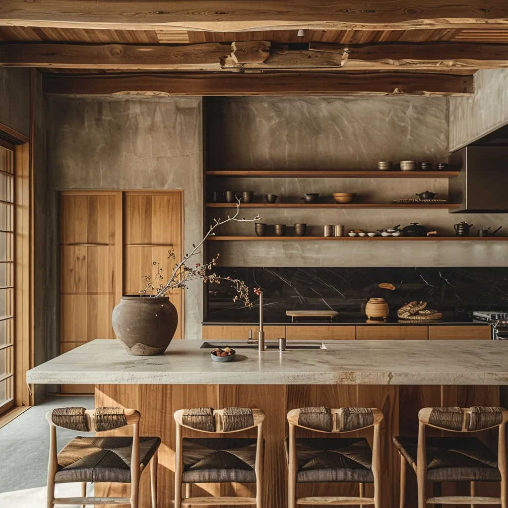 Thiết kế nhà bếp phong cách Nhật Bản mang đến sự tinh tế, tiện nghi và gần gũi thiên nhiên