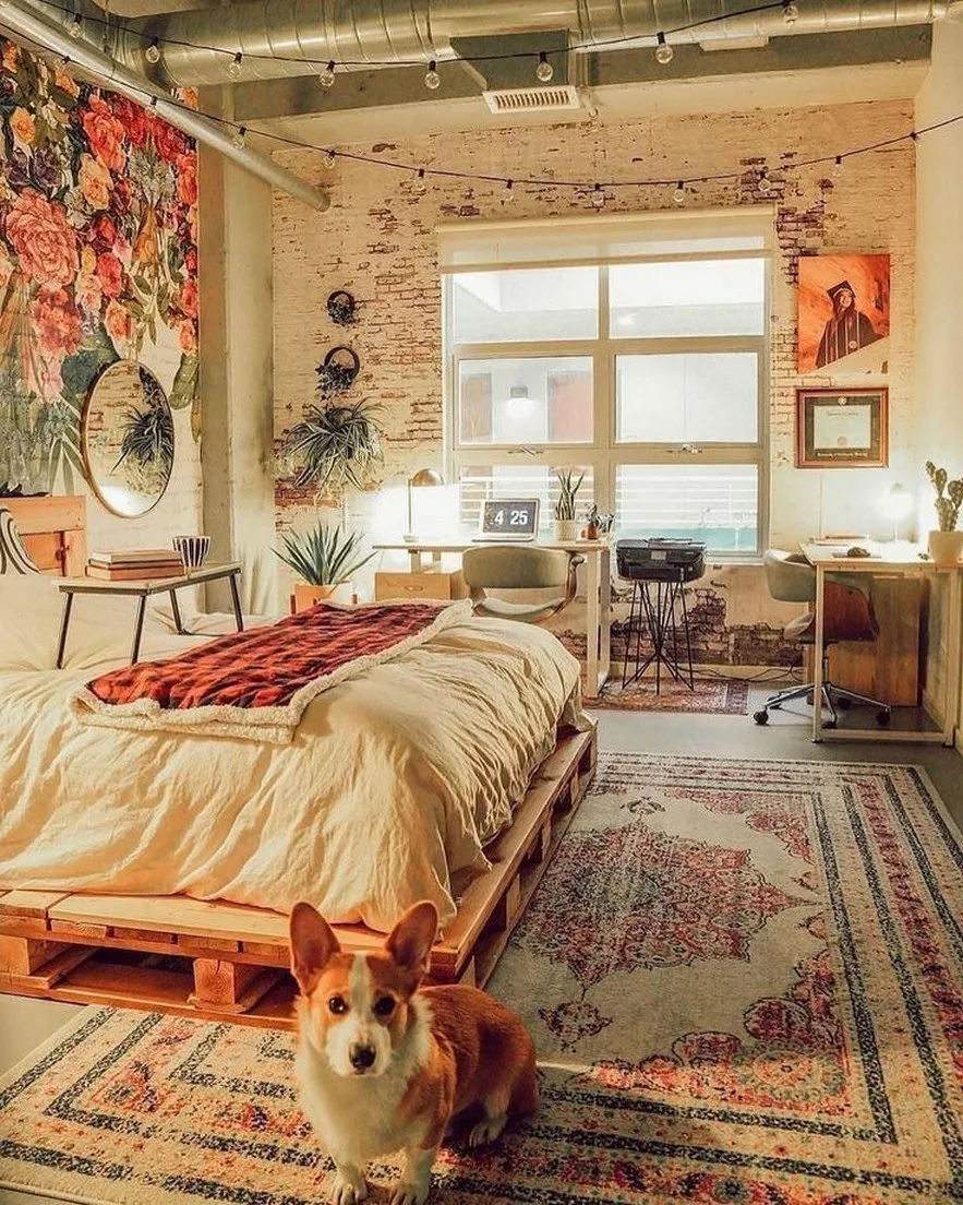 Phòng ngủ nhỏ phong cách vintage rất được ưa chuộng hiện nay bởi sự sáng tạo và độc đáo