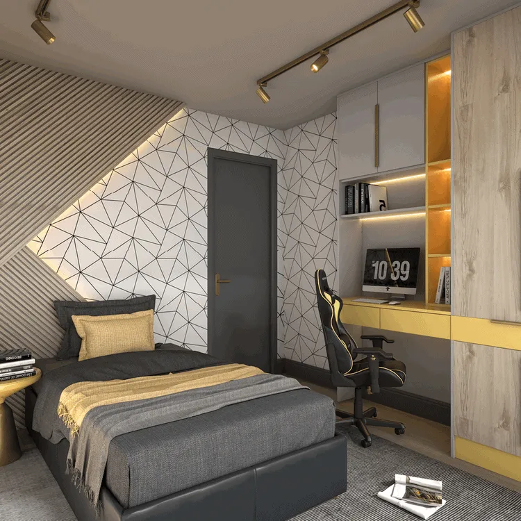 Phòng ngủ cho nam thường mang màu sắc đơn giản và tinh tế