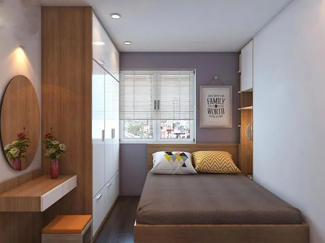 Phòng ngủ nhỏ 10m2 đơn giản mà rất đẹp mắt