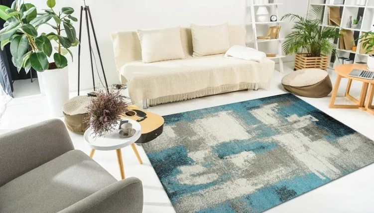 Thảm trải sàn bằng sợi tổng hợp trang trí phòng khách