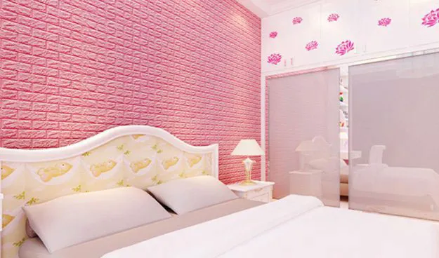 Xốp dán tường phòng ngủ giúp tăng tính thẩm mỹ