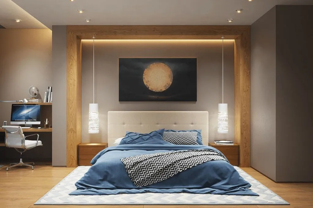Các mẫu đèn với thiết kế độc đáo sẽ là điểm nhấn tinh tế, tạo điểm nhấn cho không gian phòng ngủ