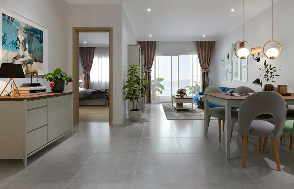 Phong cách hiện đại thường sử dụng các thiết kế căn hộ 1 phòng ngủ bởi sự đơn giản và gọn gàng của nó 
