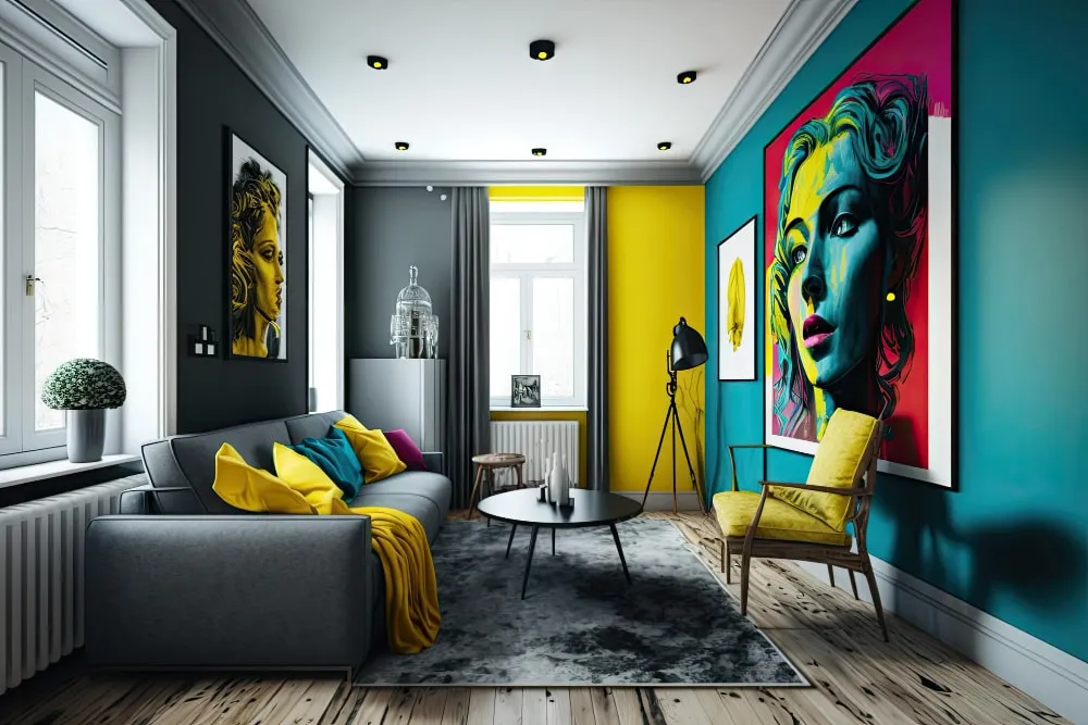 Phối màu sắc thông minh là một trong những lưu ý quan trọng khi thiết kế căn hộ 1 phòng ngủ