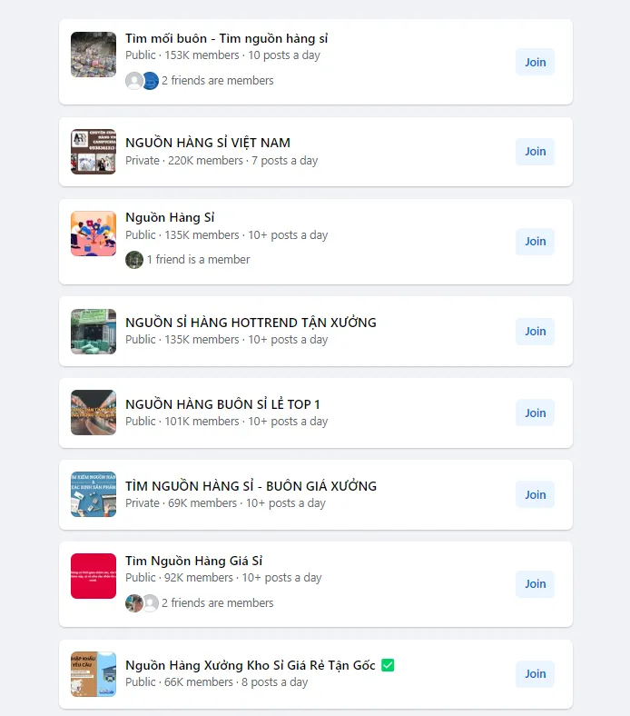 Tìm kiếm nguồn hàng sỉ trên Facebook cũng là một cách hay và hiệu quả nếu bạn biết tận dụng
