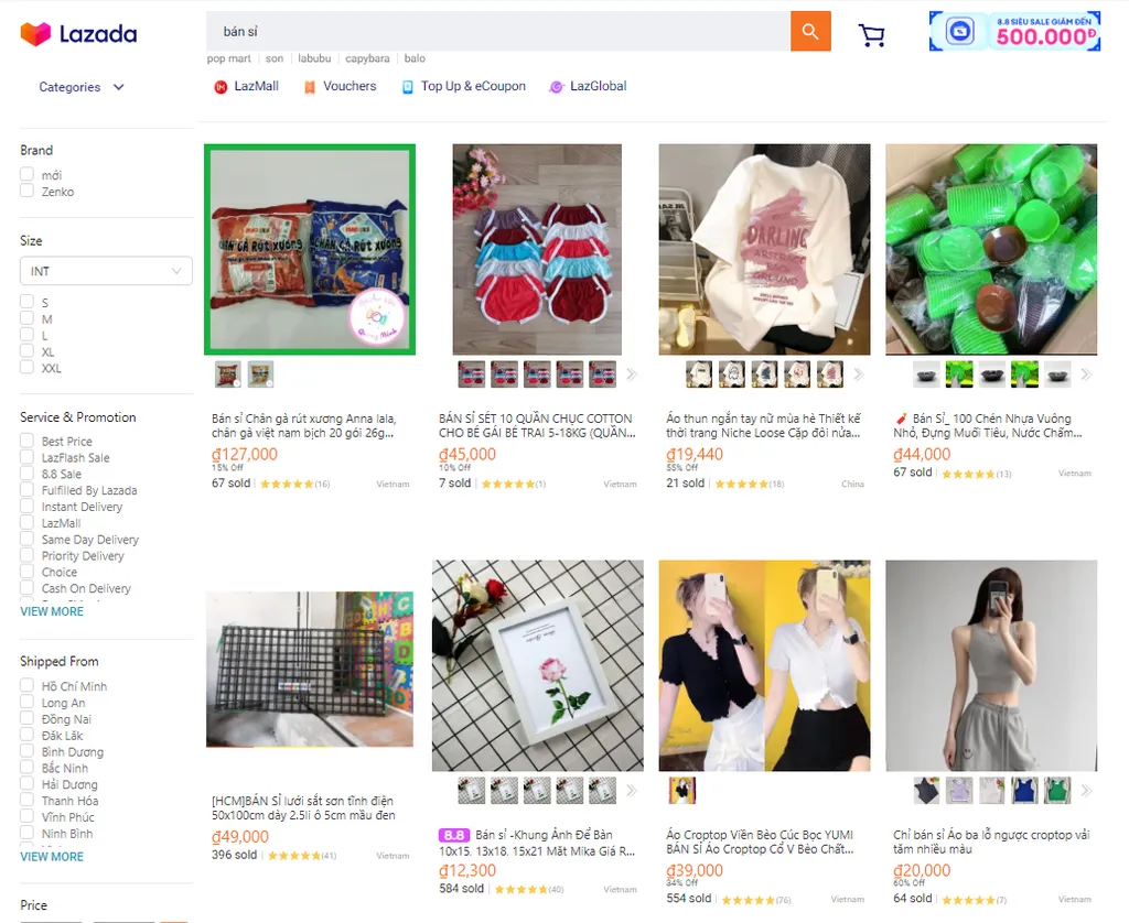 Cách tìm nguồn bán sỉ trên Lazada