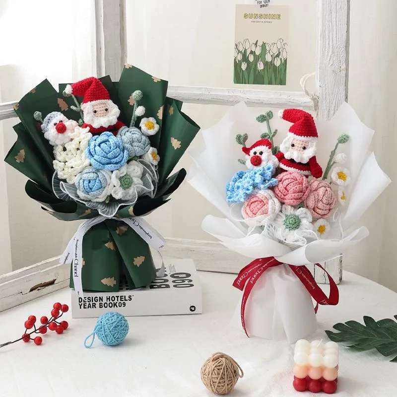 Tặng nàng một bó hoa Noel bằng len, tạo cho nàng một sự ngạc nhiên và độc đáo