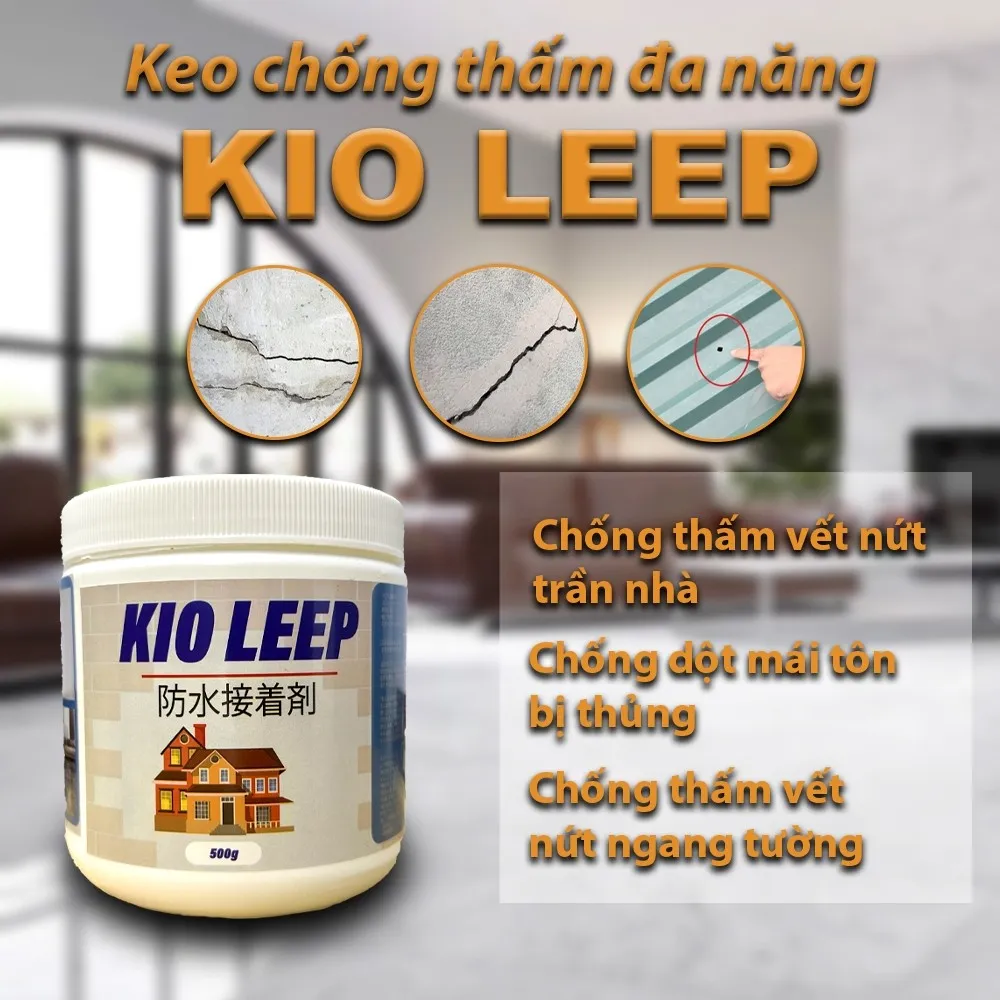 Keo chống thấm Kio Leep rất được ưa chuộng bởi khả năng chống thấm tốt