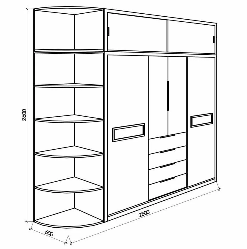 Kích thước tủ quần áo bên ngoài