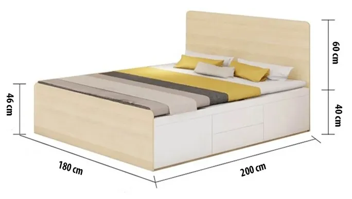 Kích thước giường Queensize phổ biến hiện nay