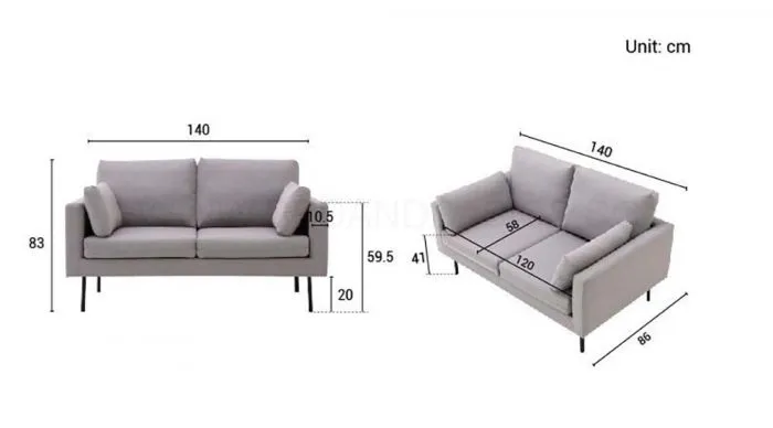 Kích thước ghế sofa đơn tham khảo