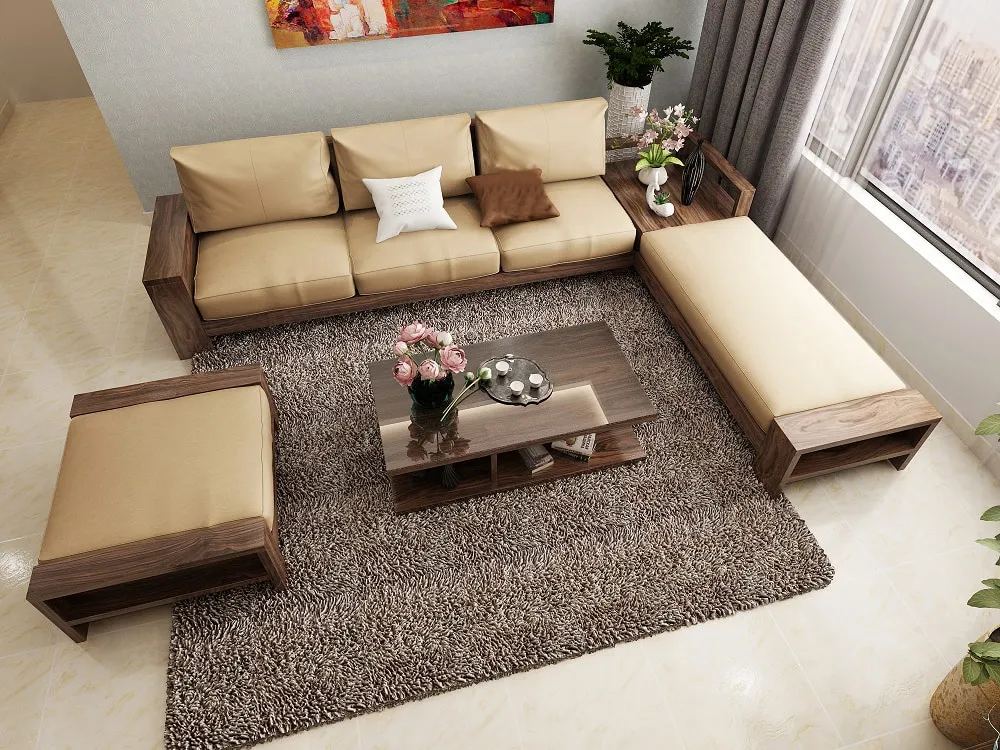 Ghế đôn sofa đôi thường có kiểu dáng hình chữ nhật và có thể được sử dụng cho hai người ngồi