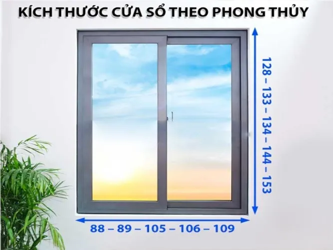 Kích thước cửa sổ theo thước Lỗ Ban thông dụng