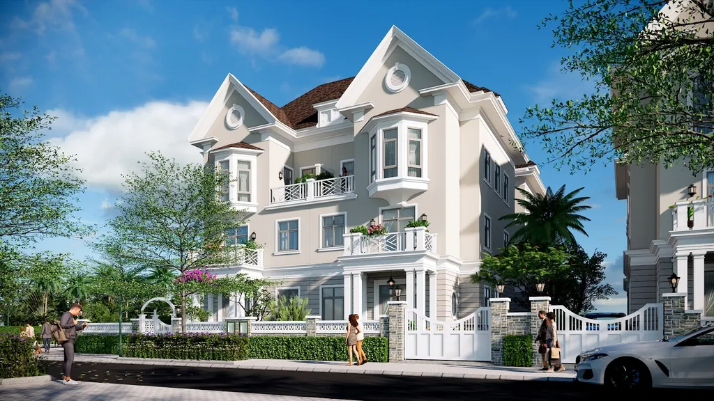 Phối cảnh mẫu villa tại Sun Harbor Aqua City