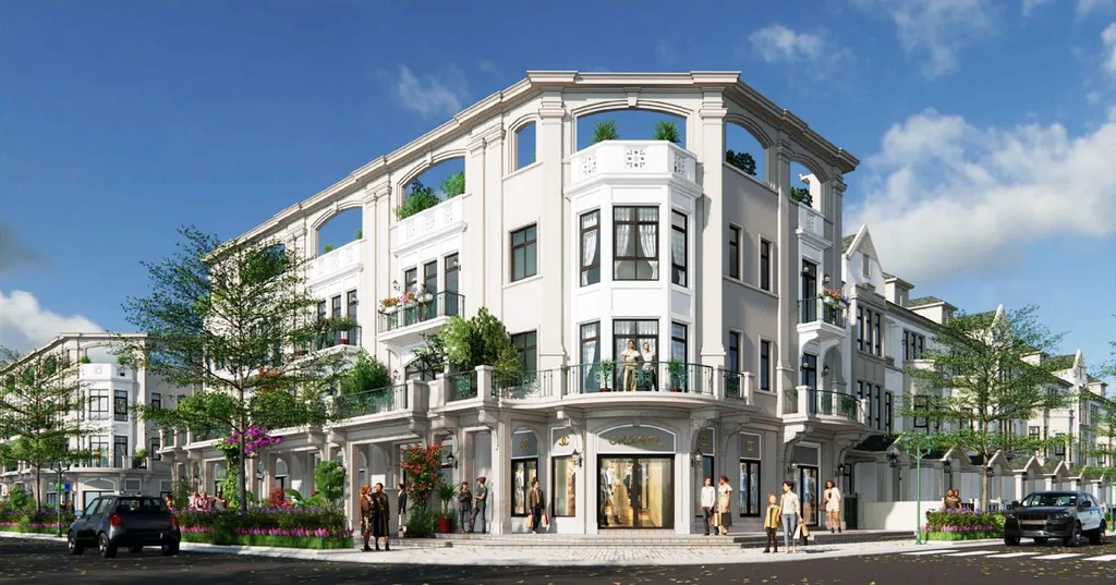 Phối cảnh mẫu shophouse tại Sun Harbor Aqua City