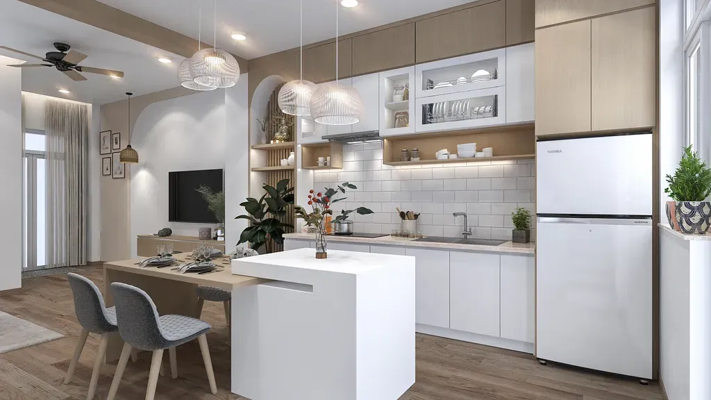 Khu vực nhà bếp phong cách Bắc Âu