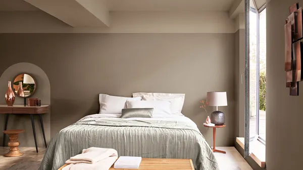Phối màu sơn Dulux tương phản cho phòng ngủ
