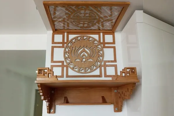 Bàn thờ treo tường thiết kế đơn giản