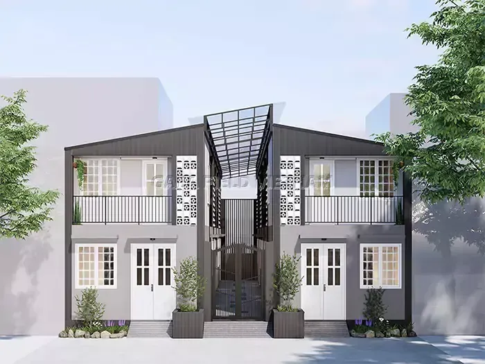 Ý tưởng thiết kế dãy nhà trọ 2 tầng